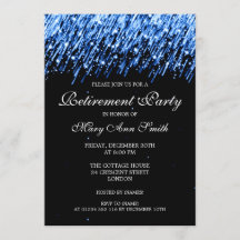 Elegantes estrellas azules del Fiesta de jubilació