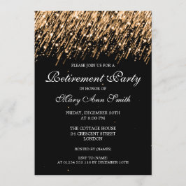 Invitación Elegantes estrellas de oro del Fiesta de jubilació