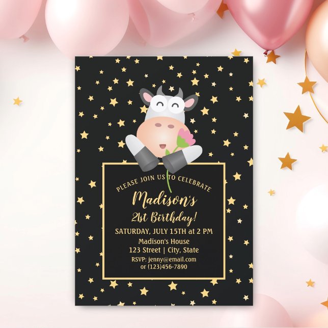 Invitación Elegantes estrellas de oro lindo Personalizado vac (Subido por el creador)