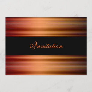 Invitación Elegantes eventos Gold Copper Bronze Negro