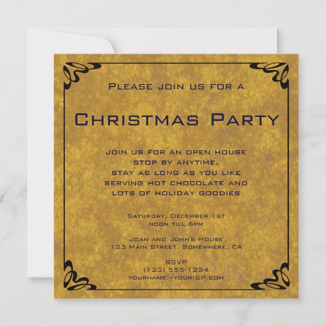 Invitación Elegantes fiestas de feriado de renos para Navidad (Anverso)