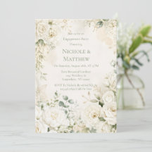 Elegantes Florales de Marfil para Boda y Compromis