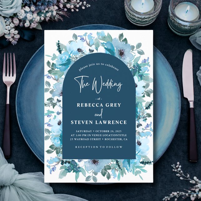 Invitación Elegantes flores blancas polvorientas de primavera (Subido por el creador)