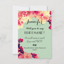 Invitación Elegantes flores de cerezo en Verde azulado rústic