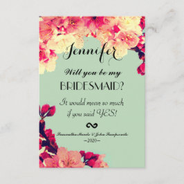 Invitación Elegantes flores de cerezo en Verde azulado rústic
