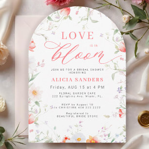 Invitación Elegantes flores de jardín de amor en flor para la