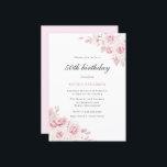 Invitación Elegantes flores de Rubor 50 cumpleaños<br><div class="desc">Elegante Rubor Elegant Flowers 50th Birthday Party Invitation Visita nuestra tienda para muchos más Invitaciones de Boda y artículos coincidentes.</div>