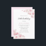 Invitación Elegantes flores de Rubor 50 cumpleaños<br><div class="desc">Elegante Rubor Elegant Flowers 50th Birthday Party Invitation Visita nuestra tienda para muchos más Invitaciones de Boda y artículos coincidentes.</div>