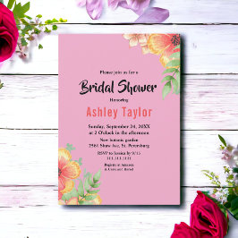 Invitación Elegantes flores silvestres ducha de novias con fl