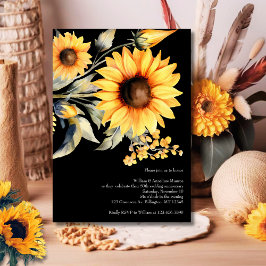 Invitación Elegantes girasoles 50° aniversario Boda