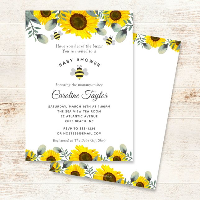 Invitación Elegantes girasoles dulces mientras se puede tomar (Subido por el creador)