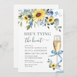 Invitación Elegantes girasoles Eucalyptus BRIDAL DUCHA