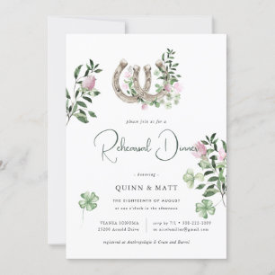Invitación Elegantes hisopas de los Ríos   Cena de ensayo