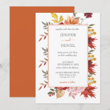 Elegantes Hojas de Otoño Boda de Otoño 