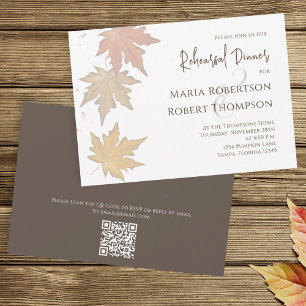 Invitación Elegantes hojas de otoño de vegetación de otoño Có