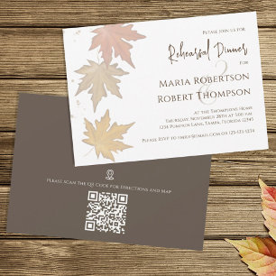 Invitación Elegantes hojas otoñales Foliage de vegetación