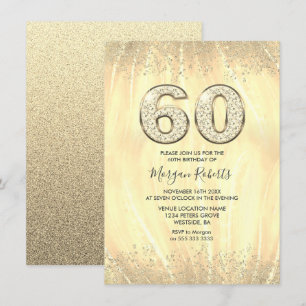 Invitación Elegantes hombres de oro o fiesta de cumpleaños nú