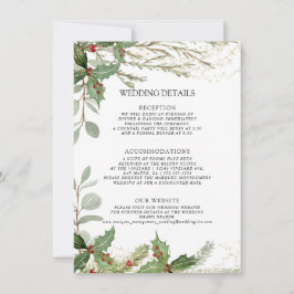 Invitación Elegantes Lantern Navidades de invierno Red Holly 