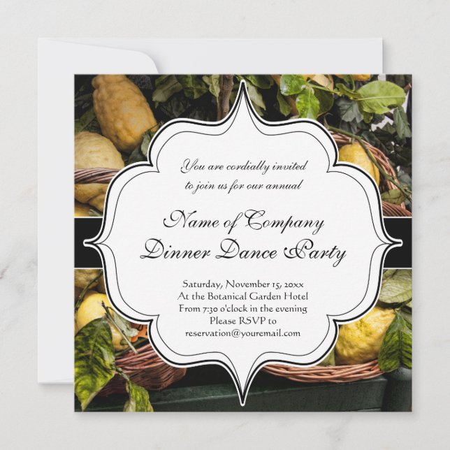 Invitación Elegantes lémulos italianos en una canasta (Anverso)