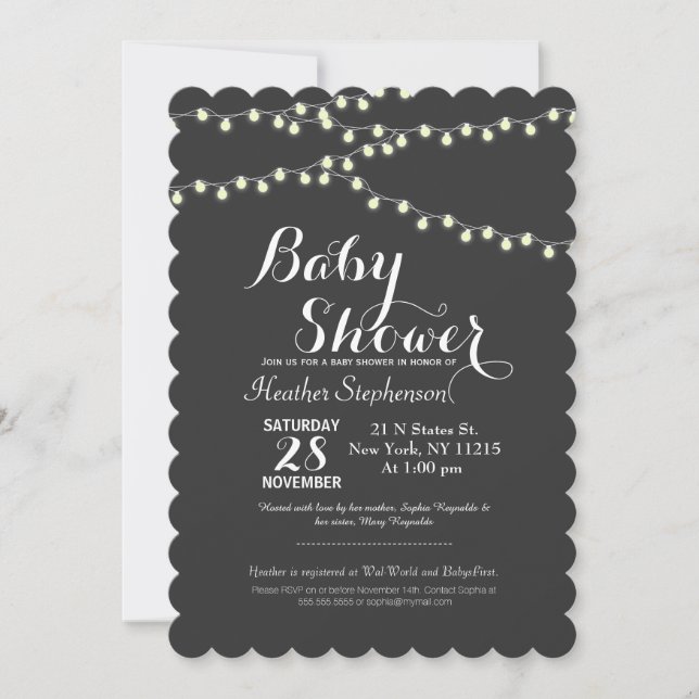 Invitación Elegantes manchas de luces (Anverso)