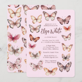 Invitación Elegantes Mariposas Fiesta de Despedida de Soltera