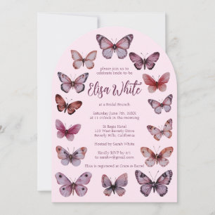 Invitación Elegantes mariposas PERSONALIZADO de ducha de novi