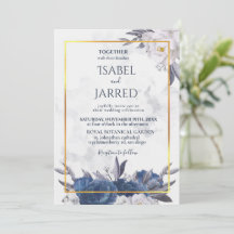 Elegantes melodías azules grises todo en un Boda