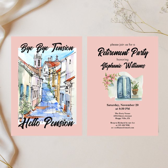 Invitación Elegantes mujeres jubiladas adiós tensión (Subido por el creador)