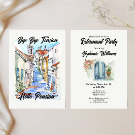 Invitación Elegantes mujeres jubiladas adiós tensión