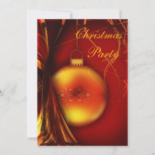 Invitación Elegantes Navidades Bauble Bauble Doble cara