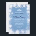 Invitación Elegantes Navidades Blancos y Azules Invitan Mis Q<br><div class="desc">Elegantes Navidades Blancos y Azules Invitación De Quince</div>