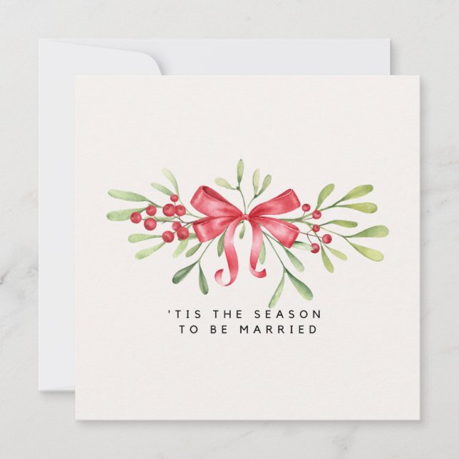 Invitación Elegantes Navidades Boda de vacaciones ducha de no (Anverso)