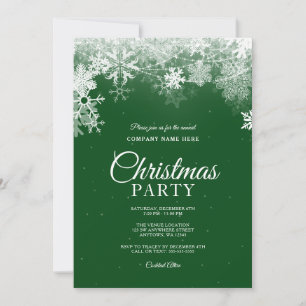 Invitación Elegantes Navidades corporativos de copos de nieve