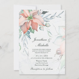Invitación Elegantes Navidades de invierno Boda cristiano flo