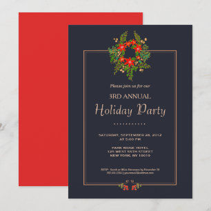 Invitación Elegantes Navidades de la fiesta de Navidad