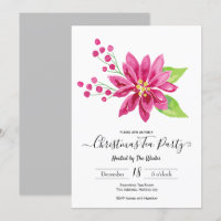 Elegantes Navidades de Poinsettia Fiesta de té