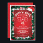 Invitación Elegantes Navidades de vacaciones con clase<br><div class="desc">Elegantes Navidades De Vacaciones Clásicas Invitan A Elegantes Navidades De Vacaciones. Esta Elegante Tarjeta De Invitación Moderna Para La Fiesta De Navidades Es Perfecta Para Un Minimalista Evento De Vacaciones. El Entorno Verde Con Decoración De Navidad Y Diseño Gorra De Santa Lucía Presenta Una Típografía Industrial Exclusiva Con Un Estilo...</div>