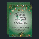 Invitación Elegantes Navidades de vacaciones modernas y elega<br><div class="desc">Elegantes Navidades De Festividad Moderna Y Elegantes. Esta Elegante Tarjeta De Invitación A La Fiesta De Navidades Modernos Es Perfecta Para Un Minimalista Evento De Vacaciones. El Fondo Verde Con Decoración Navidad Presenta Una Tipografía Industrial Exclusiva Con Un Estilo Boho Moderno. Personalizable En Cualquier Color, Esperamos Que Aprecie El Aspecto...</div>