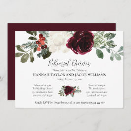 Invitación Elegantes Navidades Ensayo de Boda de Invierno Cen