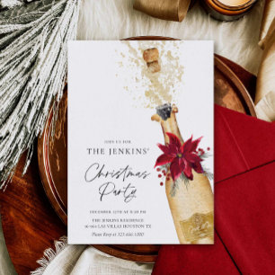 Invitación Elegantes Navidades Fiesta de cócteles