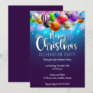 Invitación Elegantes Navidades Fiesta de Diseño