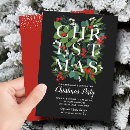 Invitación Elegantes NAVIDADES Fiesta de Verdor
