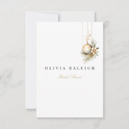 Invitación Elegantes Navidades Floral Bridal Shower Invitació