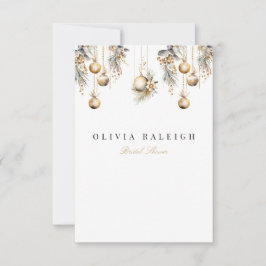 Invitación Elegantes Navidades Floral Bridal Shower Invitació