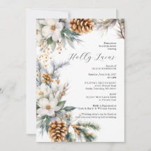 Elegantes Navidades Florales Blancas Ducha Bridal