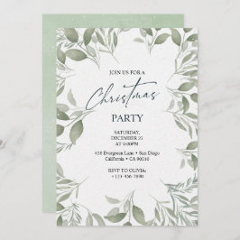 Invitación Elegantes Navidades florales clásicos