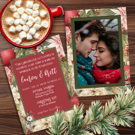 Invitación Elegantes Navidades hasta romántico Boda de fotogr