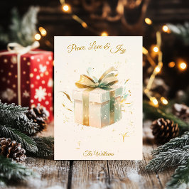 Invitación Elegantes Navidades Minimalistas y Ilustracion de 