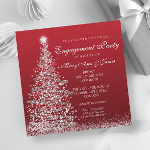Invitación Elegantes Navidades Partido de Compromiso Red Silv