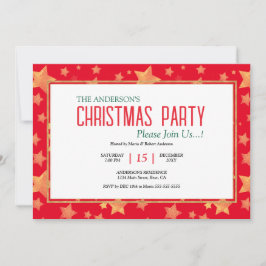 Invitación Elegantes Navidades únicos del Oro Blanco Verde Ro